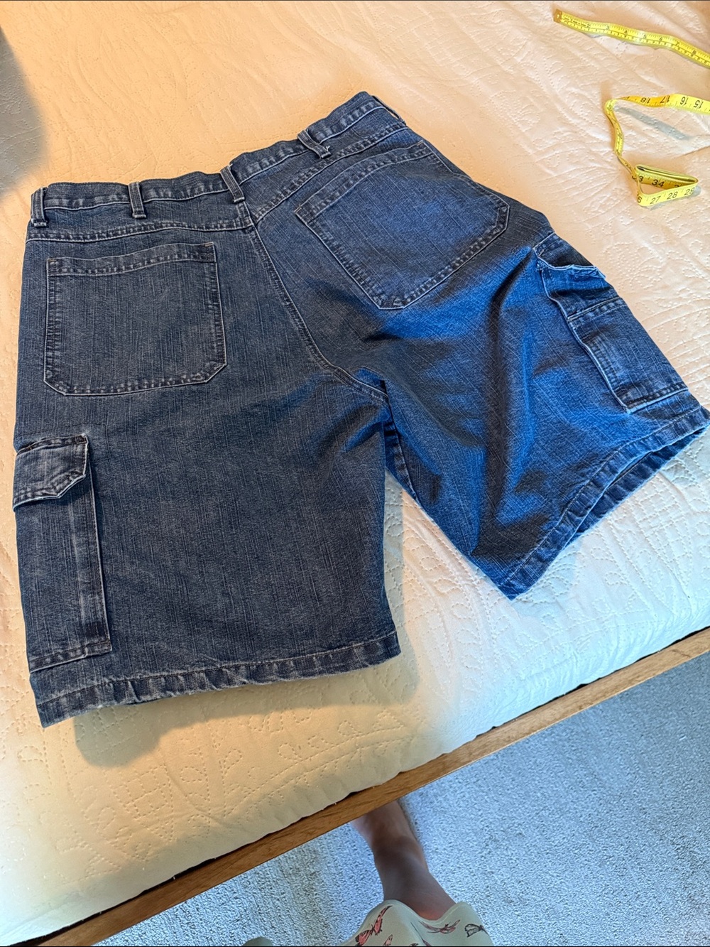 Wrangler Blue Denim Shorts with Branded Patch - Picture 6 of 6